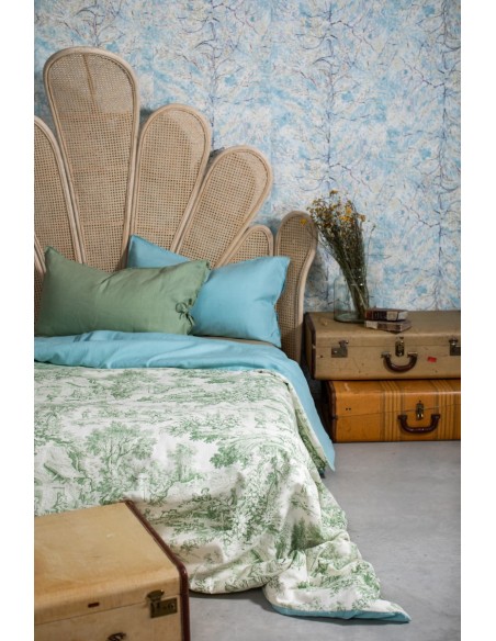 Pure Reversible Bedspread in Linen/Cotton