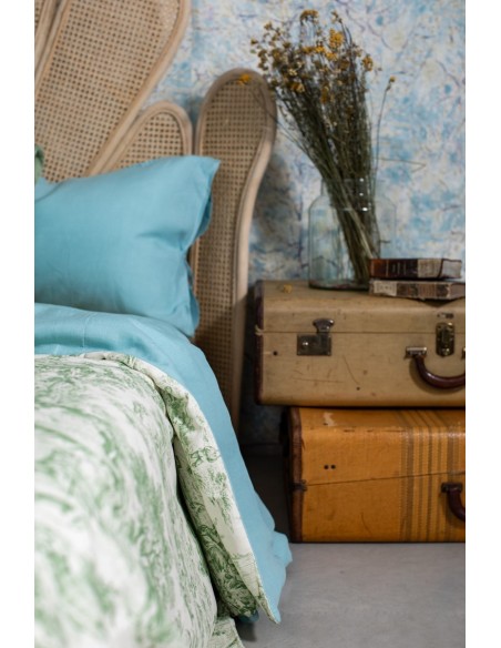 Pure Reversible Bedspread in Linen/Cotton