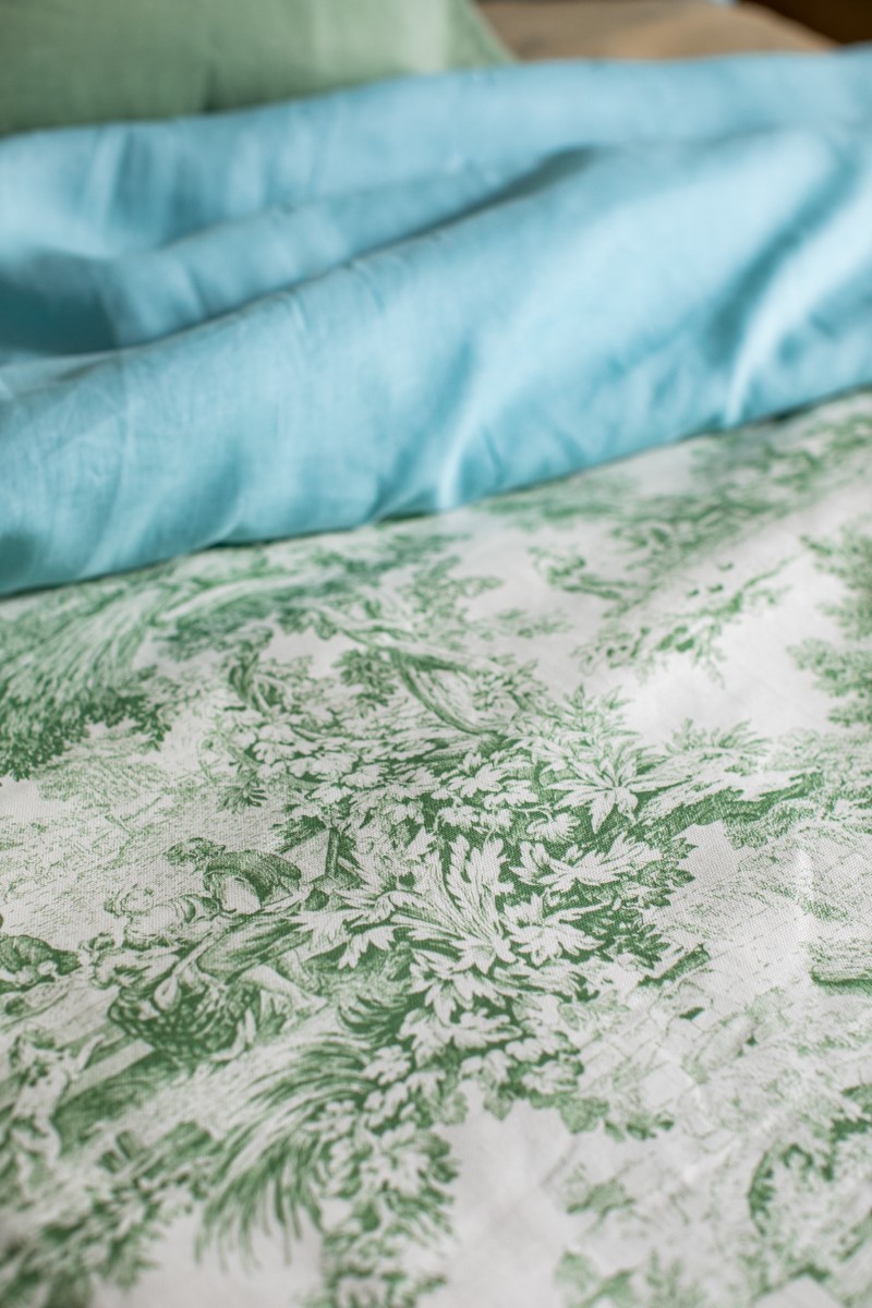 Pure Reversible Bedspread in Linen/Cotton