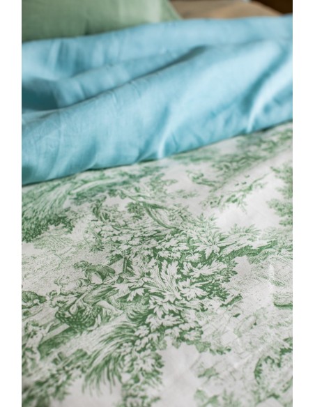 Pure Reversible Bedspread in Linen/Cotton