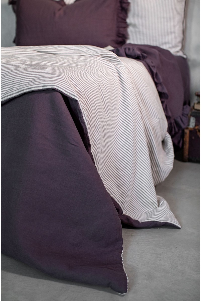 Couvre-lit réversible Pure, lin/coton