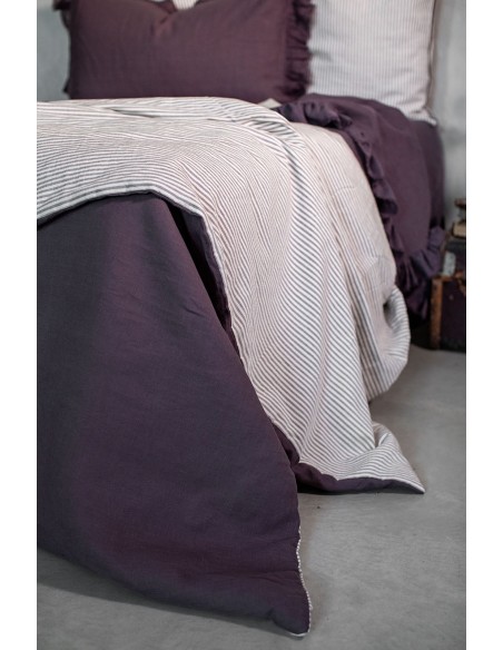 Couvre-lit réversible Pure, lin/coton