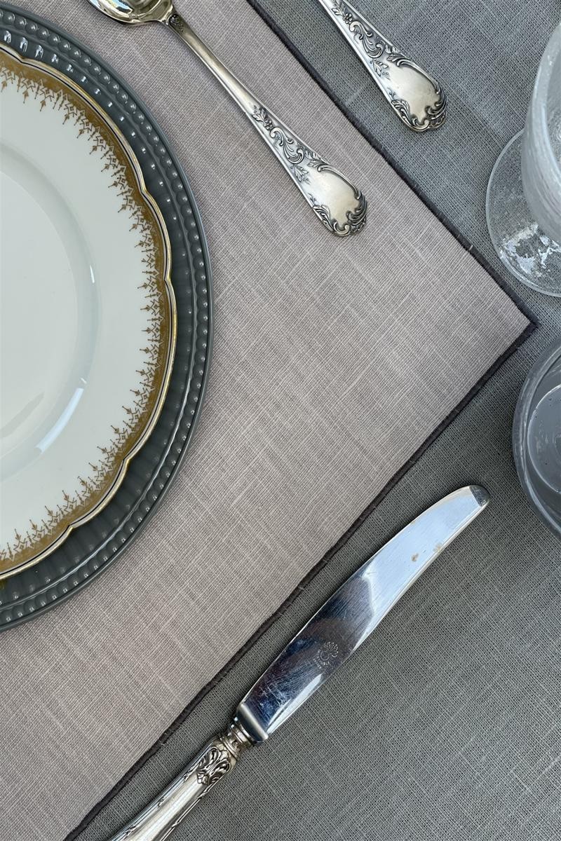 Linen Placemat Stain Resistant Filo