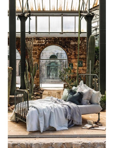 Pure Reversible Bedspread in Linen/Cotton