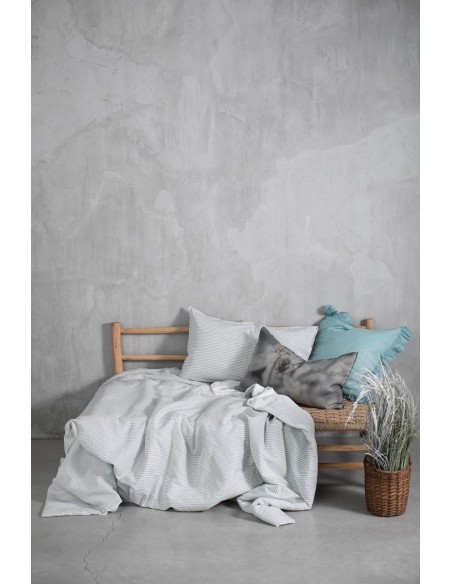 Pure Reversible Bedspread in Linen/Cotton