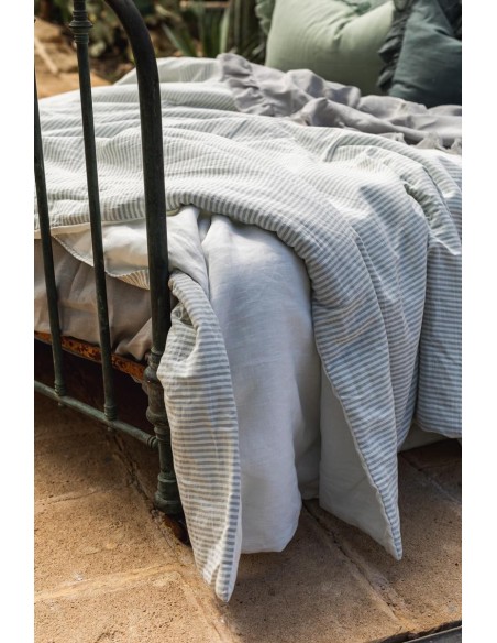 Pure Reversible Bedspread in Linen/Cotton