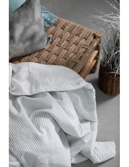 Pure Reversible Bedspread in Linen/Cotton