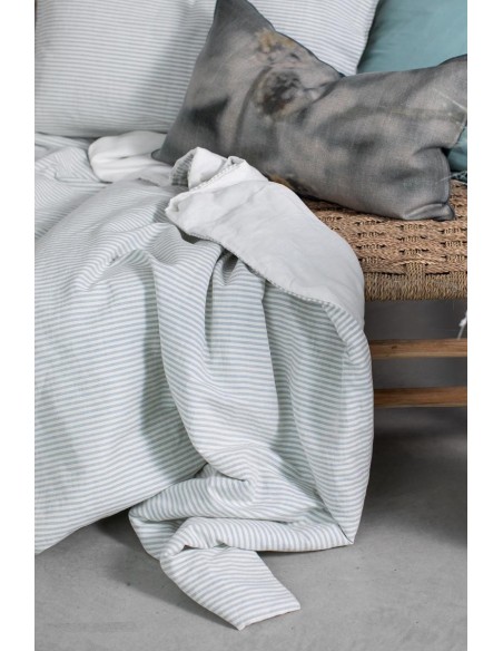 Pure Reversible Bedspread in Linen/Cotton
