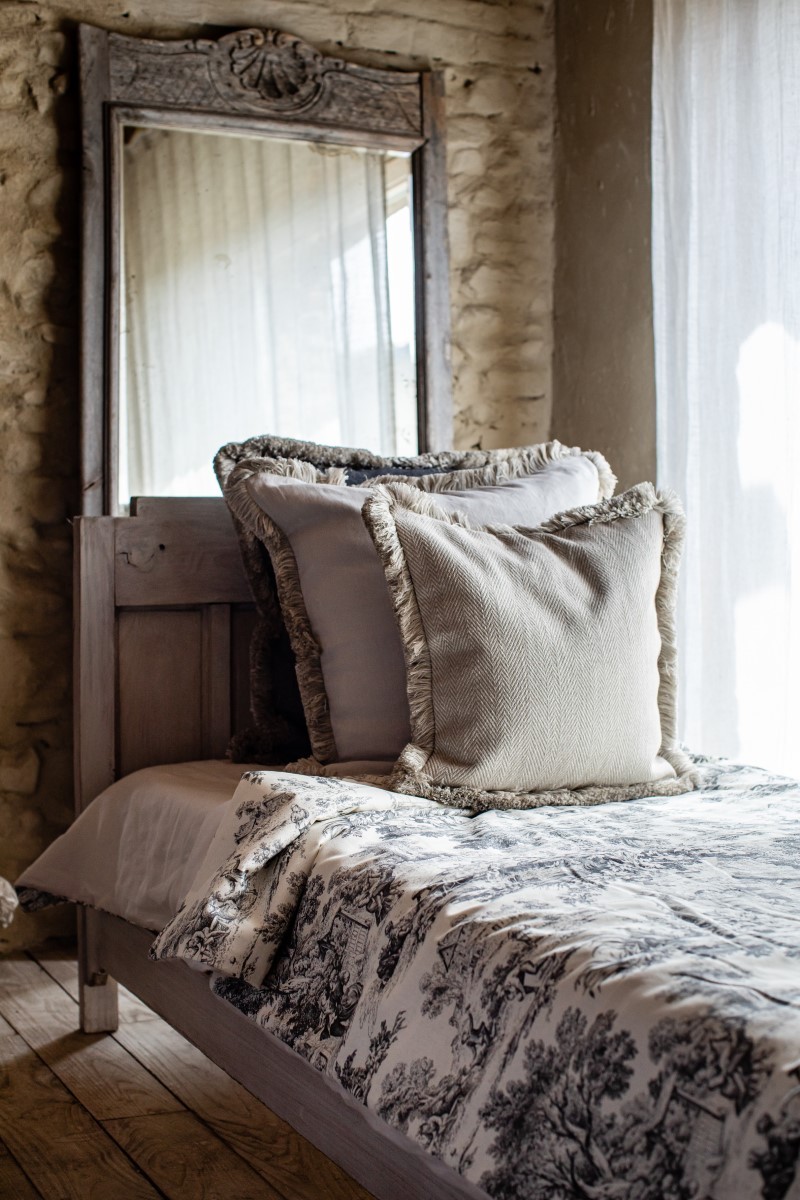 Pure Reversible Bedspread in Linen/Cotton