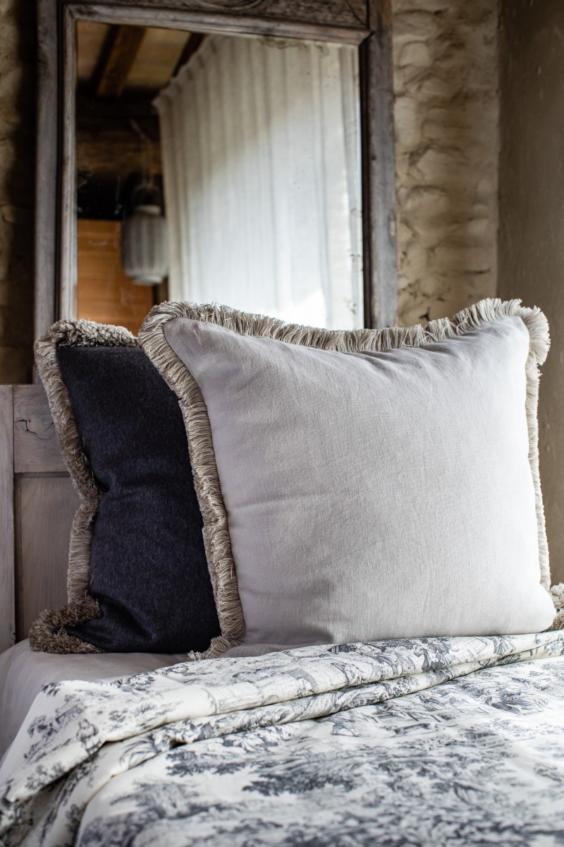 Couvre-lit réversible Pure, lin/coton