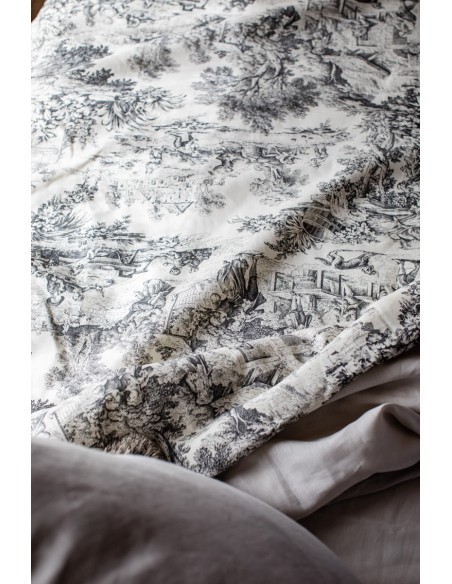 Pure Reversible Bedspread in Linen/Cotton