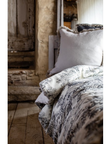 Pure Reversible Bedspread in Linen/Cotton