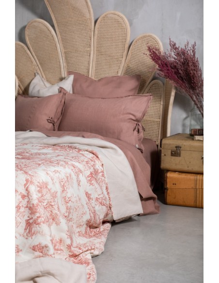 Pure Reversible Bedspread in Linen/Cotton