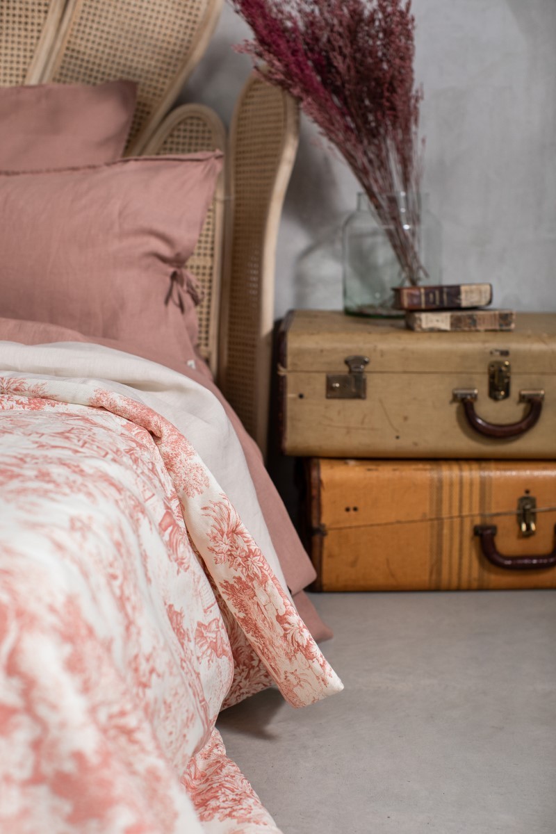 Pure Reversible Bedspread in Linen/Cotton