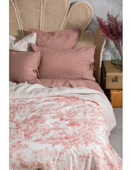 Pure Reversible Bedspread in Linen/Cotton