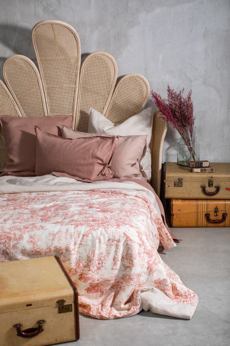 Pure Reversible Bedspread in Linen/Cotton