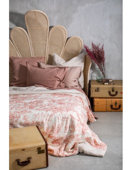 Pure Reversible Bedspread in Linen/Cotton