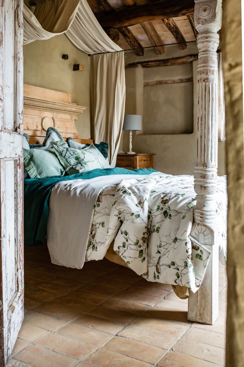 Pure Reversible Bedspread in Linen/Cotton