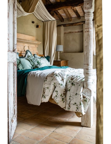 Pure Reversible Bedspread in Linen/Cotton