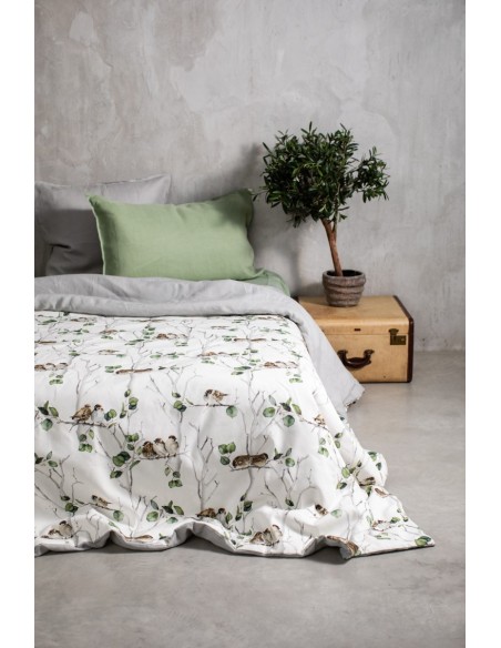 Copriletto Pure in Lino/Cotone