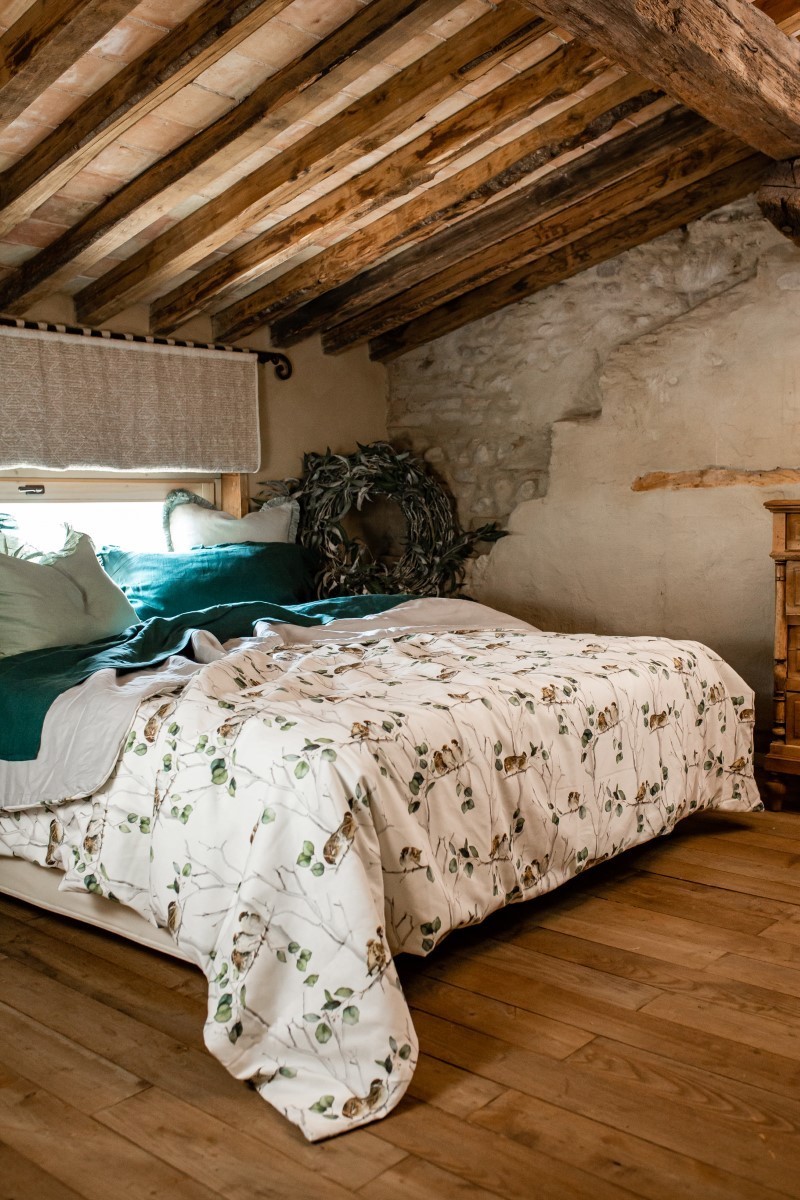 Couvre-lit réversible Pure, lin/coton