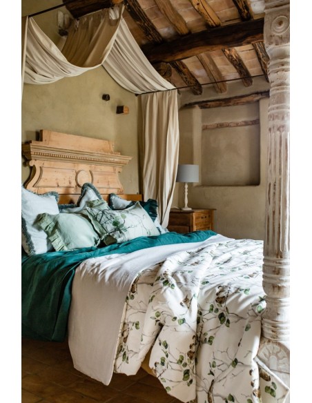 Pure Reversible Bedspread in Linen/Cotton