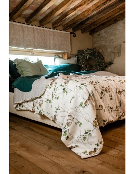 Pure Reversible Bedspread in Linen/Cotton