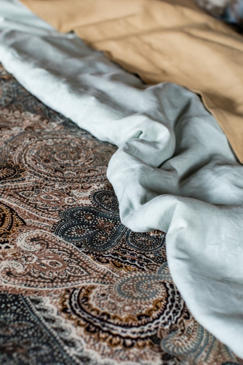 Elena Reversible Velvet/Linen Bedspread