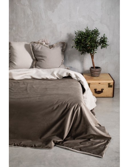Pure Reversible Bedspread in Velvet/Lino