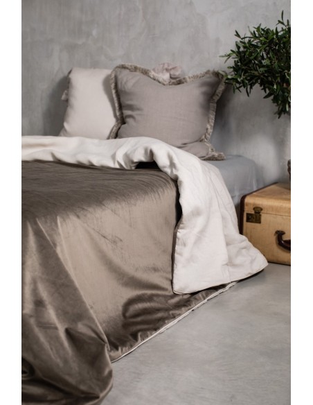 Pure Reversible Bedspread in Velvet/Lino
