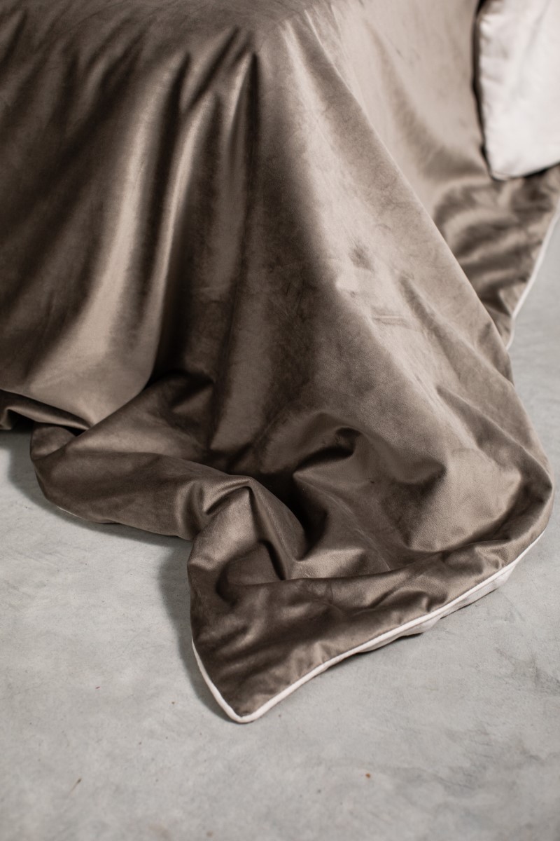 Pure Reversible Bedspread in Velvet/Lino