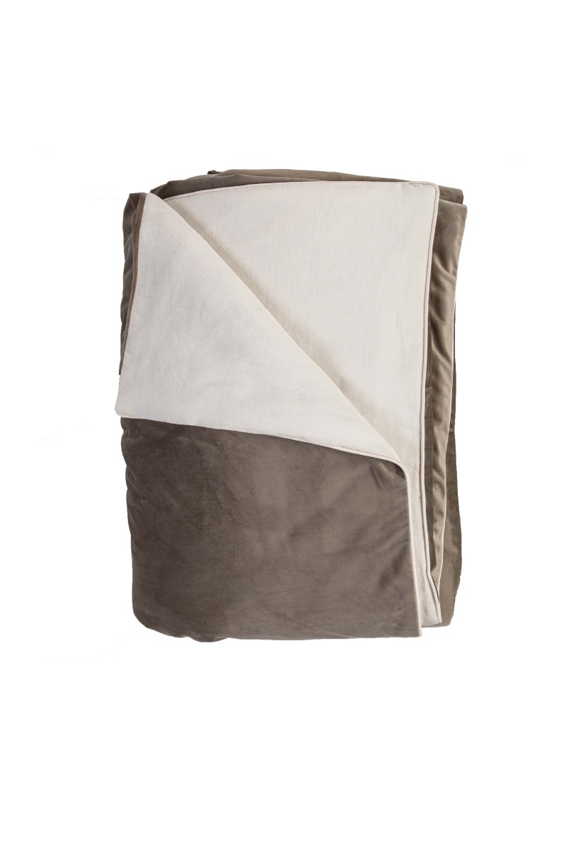 Pure Reversible Bedspread in Velvet/Lino