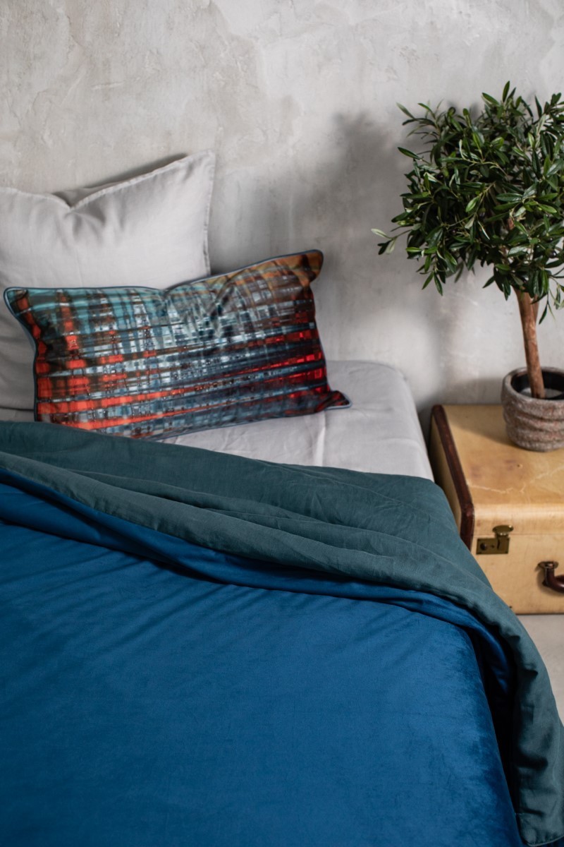 Pure Reversible Bedspread in Velvet/Lino