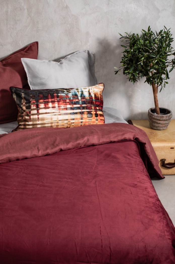 Pure Reversible Bedspread in Velvet/Lino 2