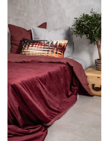 Couvre-lit réversible Pure en velours/lino