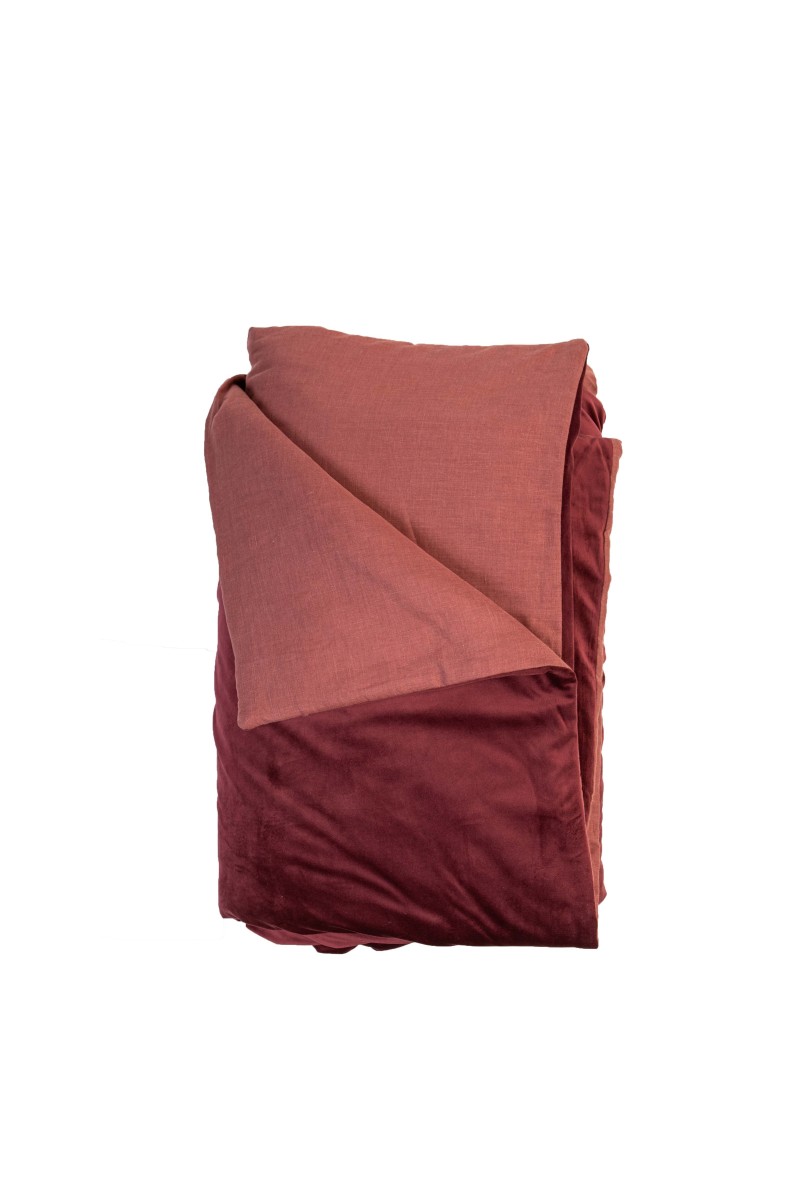Pure Reversible Bedspread in Velvet/Lino