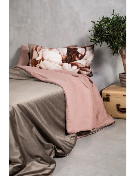 Pure Reversible Bedspread in Velvet/Lino