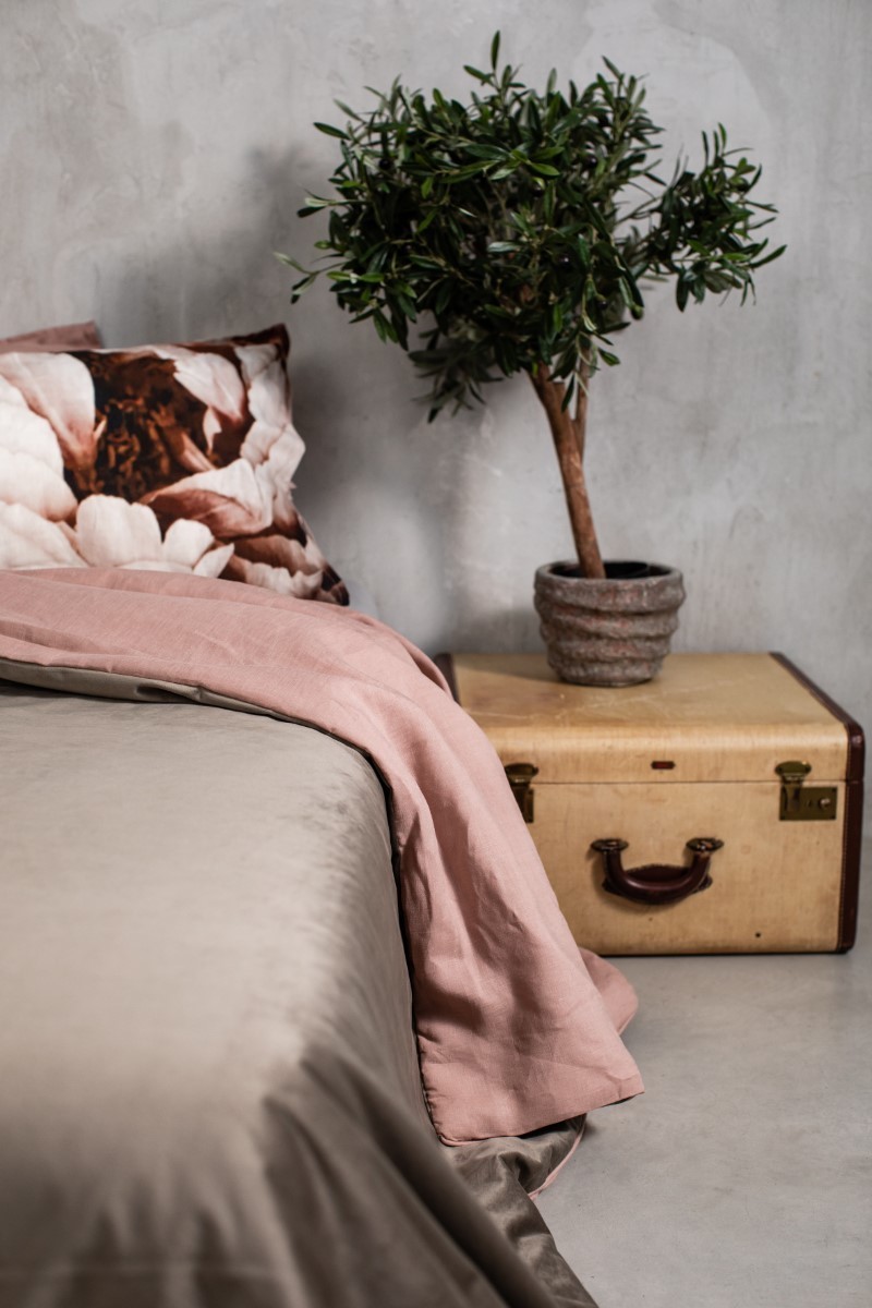 Pure Reversible Bedspread in Velvet/Lino