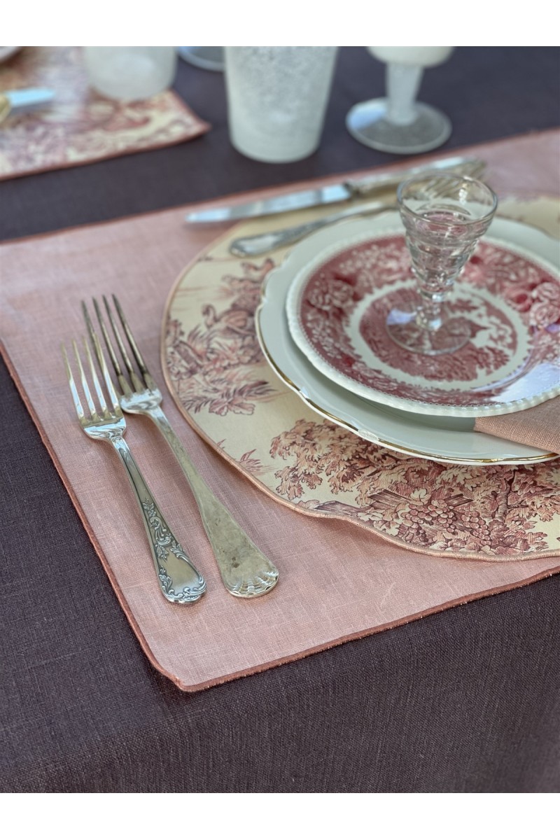Linen Placemat Stain Resistant Filo