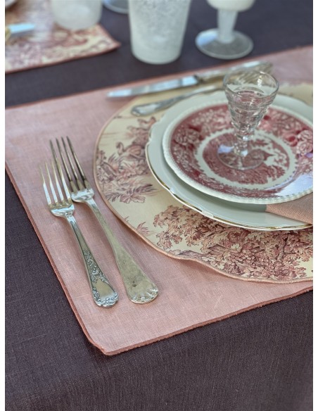 Linen Placemat Stain Resistant Filo