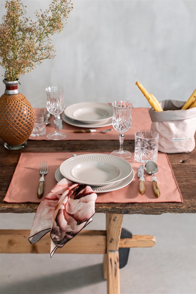 Linen Placemat Stain Resistant Filo