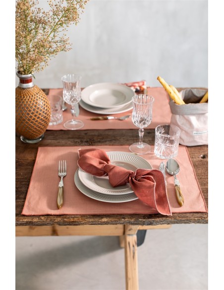 Linen Placemat Stain Resistant Filo