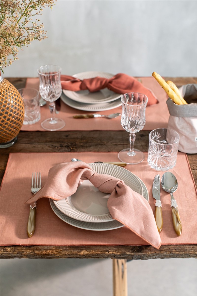 Linen Placemat Stain Resistant Filo
