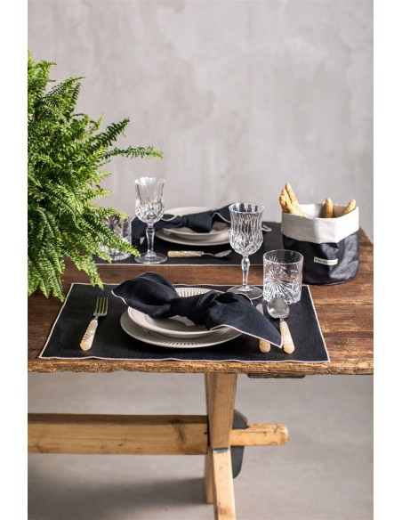Linen Placemat Stain Resistant Filo