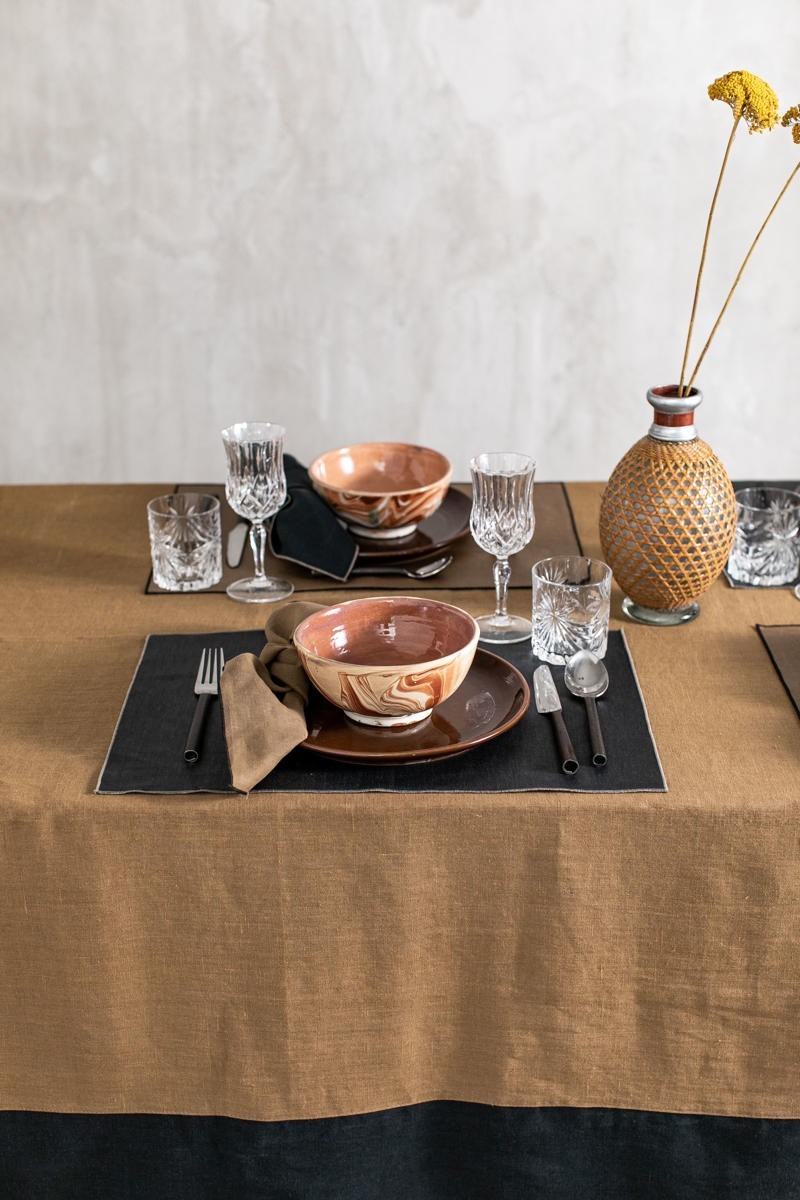 Linen Placemat Stain Resistant Filo