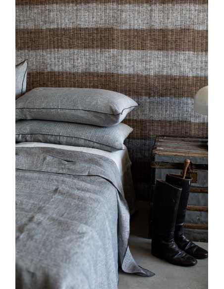 Taie d'oreiller en lin Jacquard