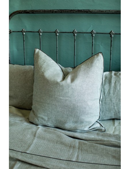 Taie d'oreiller en lin Jacquard