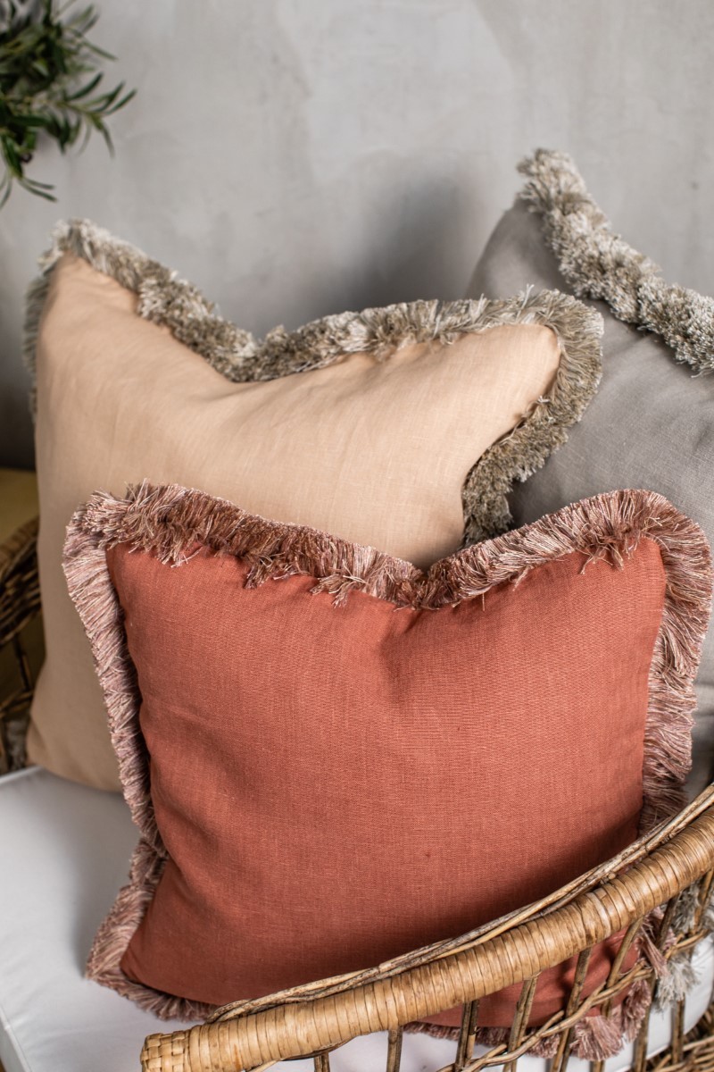 Pillowcase Fringes Linen