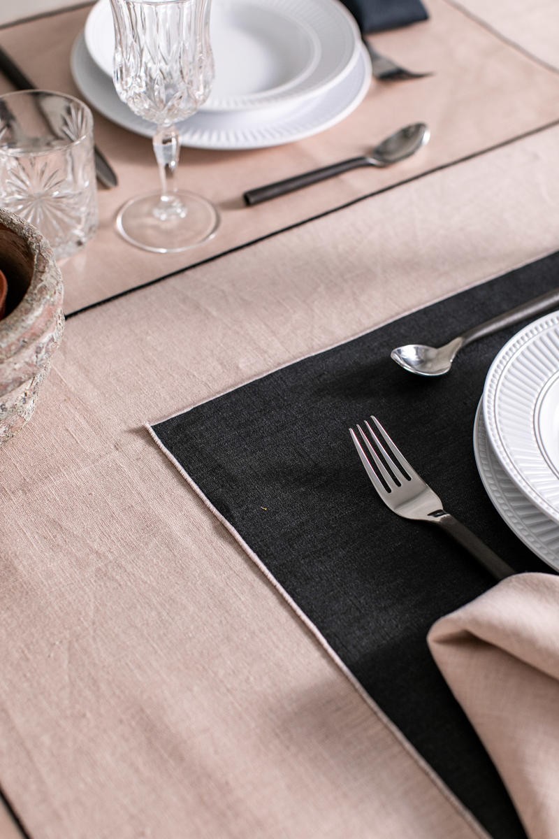 Linen Placemat Stain Resistant Filo
