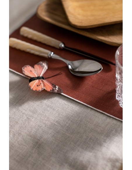 Linen Placemat Stain Resistant Filo